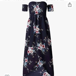 NWOT Navy blue floral slip dress